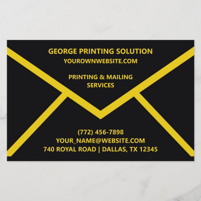 Umschlag Form einzigartig Flyer (Vorne)