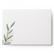 Umschlag für die 12x18-Einladung Grünes Leaf Desig