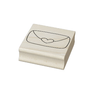 Umschlag mit Heart Sticker Gummistempel