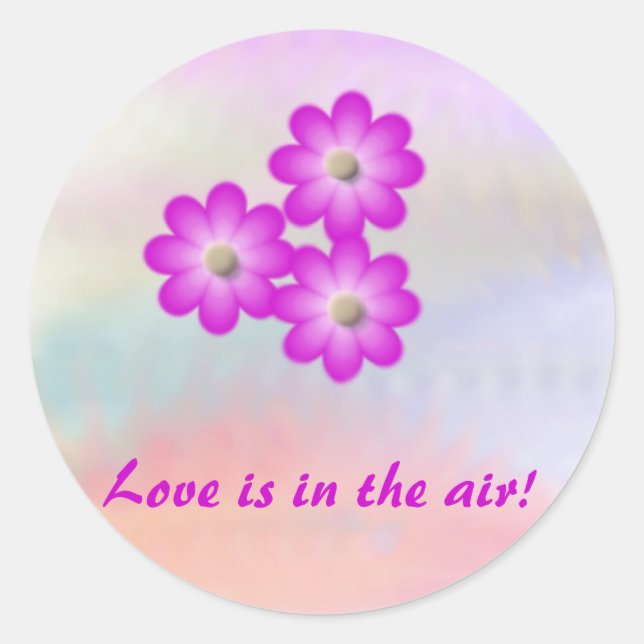 Umschlag Sticker Liebe ist in der Luft! (Vorderseite)