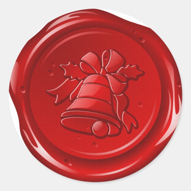 Umschlag-Weihnachtswachs Runder Aufkleber (Vorderseite)