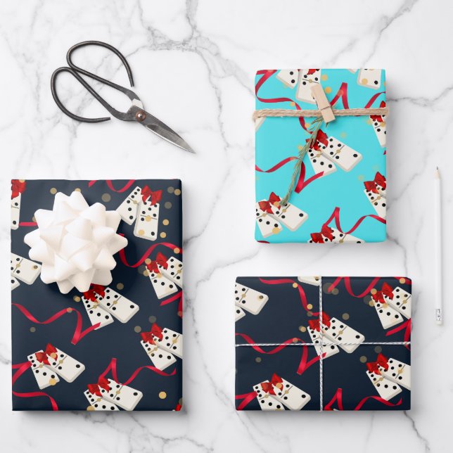Umschlagblätter von Domino - zusammengestellt Geschenkpapier Set (Vorderseite)