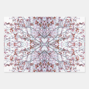 Umschlagpapier: Collaged Cherry Blossom Design Geschenkpapier Set
