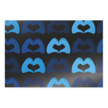 Umschlagpapier für blaues Herz - Premium Wrap