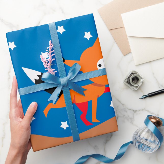 Umschlagpapier für Fox und Stars Geschenkpapier (Von Creator hochgeladen)