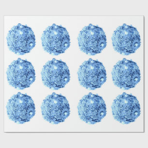 Umschlagpapier für gefrorene blaue Ornamente Geschenkpapier