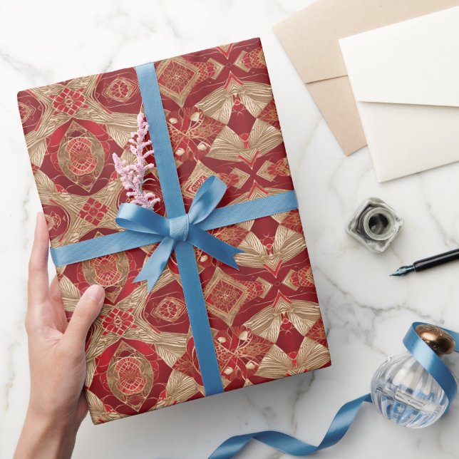 Umschlagpapier für Goldene Leidenschaft für Valent Geschenkpapier (Schenken)