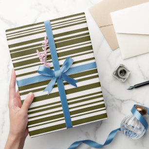 Umschlagpapier für oliberfarbene und gelbe Streife Geschenkpapier