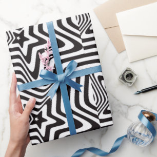 Umschlagpapier für schwarze und weiße optische Ill Geschenkpapier