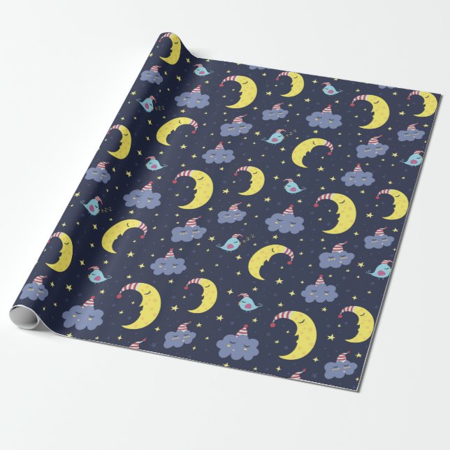 Umschlagpapier - Gute Nacht Geschenkpapier (Ungerollt)