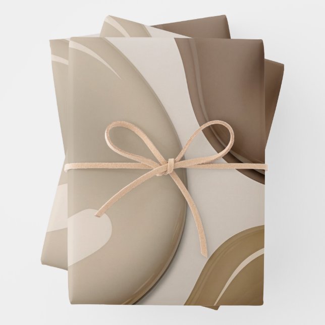 Umschlagpapier in abstrakter Grafik Geschenkpapier Set (Beispiel)