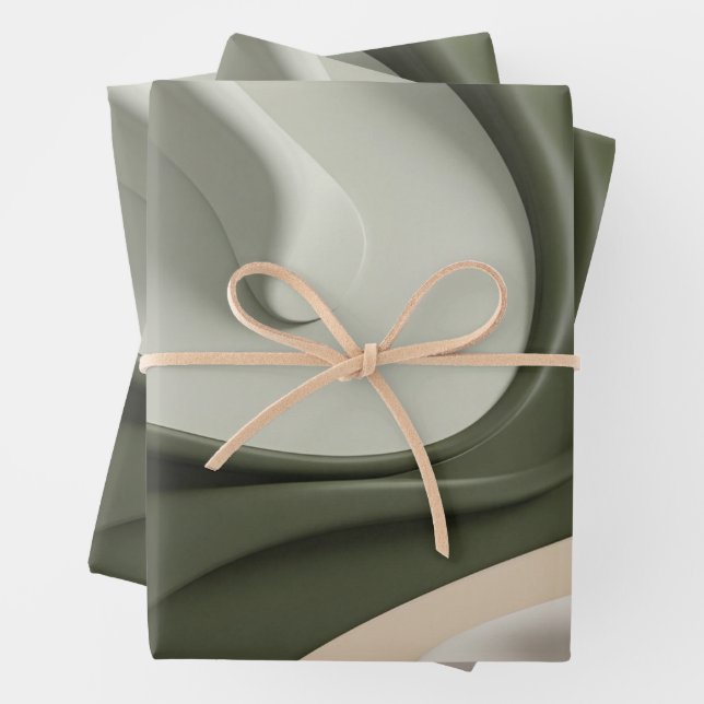 Umschlagpapier in abstrakter Grafik Geschenkpapier Set (Beispiel)
