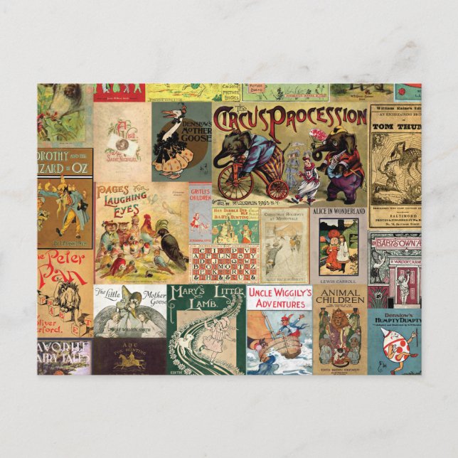 Umschlagpapier - Kinderbücher Postkarte (Vorderseite)