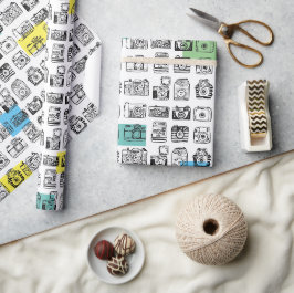 Umschlagpapier - "Lächeln" durch die Jahre Geschenkpapier