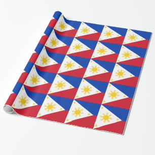 Umschlagpapier mit der Flagge der Philippinen Geschenkpapier