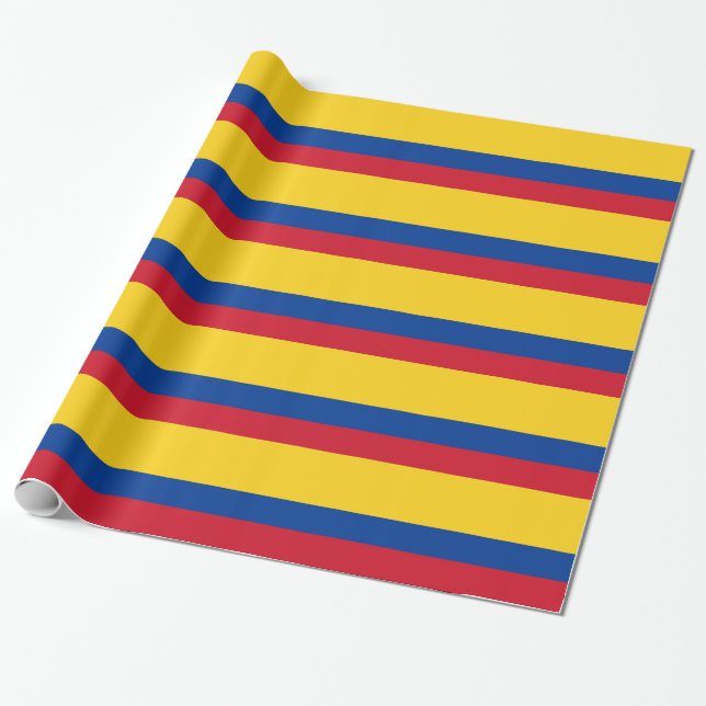 Umschlagpapier mit der Flagge Kolumbiens Geschenkpapier (Ungerollt)