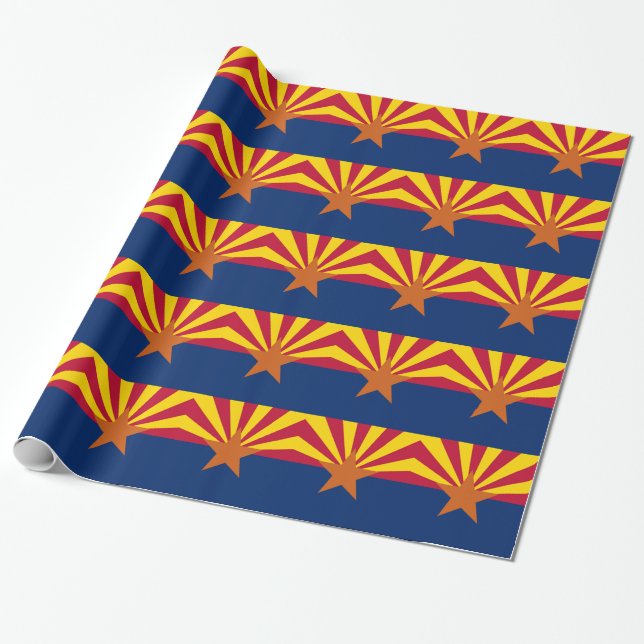 Umschlagpapier mit der Flagge von Arizona Geschenkpapier (Ungerollt)