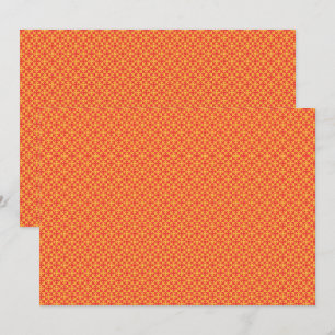 Umschlagpapier mit einem Muster in orangefarbenem, Einladung
