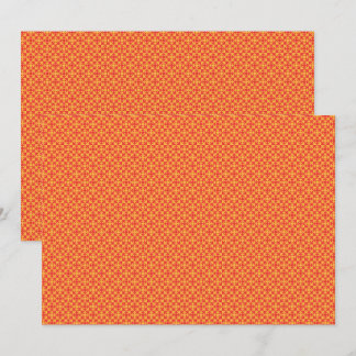 Umschlagpapier mit einem Muster in orangefarbenem, Einladung
