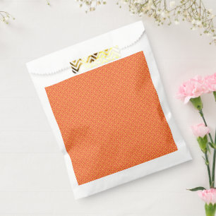 Umschlagpapier mit einem Muster in orangefarbenem, Geschenktütchen