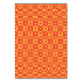 Umschlagpapier mit einem Muster in orangefarbenem, Tischnummer