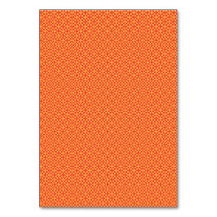 Umschlagpapier mit einem Muster in orangefarbenem, Tischnummer