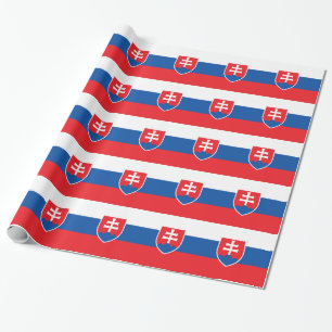 Umschlagpapier mit Flagge der Slowakei Geschenkpapier