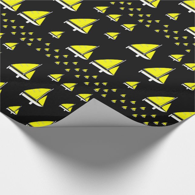 Umschlagpapier Sailboote Geschenkpapier (Ecke)