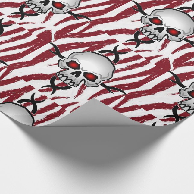 Umschlagpapier Skulls Geschenkpapier (Ecke)