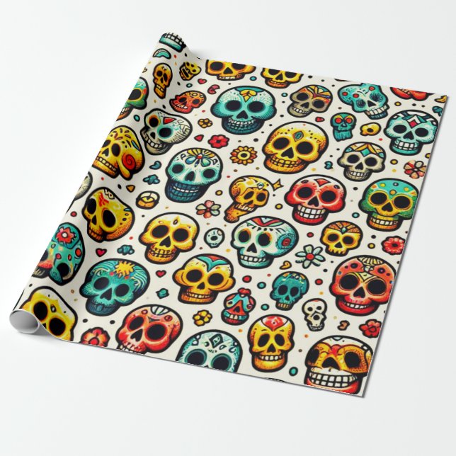 Umschlagpapier zu Halloween Geschenkpapier (Ungerollt)