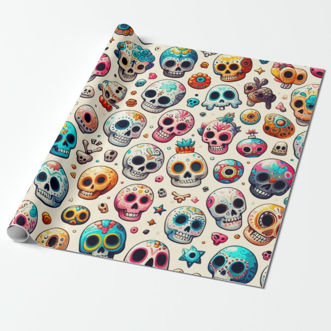 Umschlagpapier zu Halloween Geschenkpapier (Ungerollt)