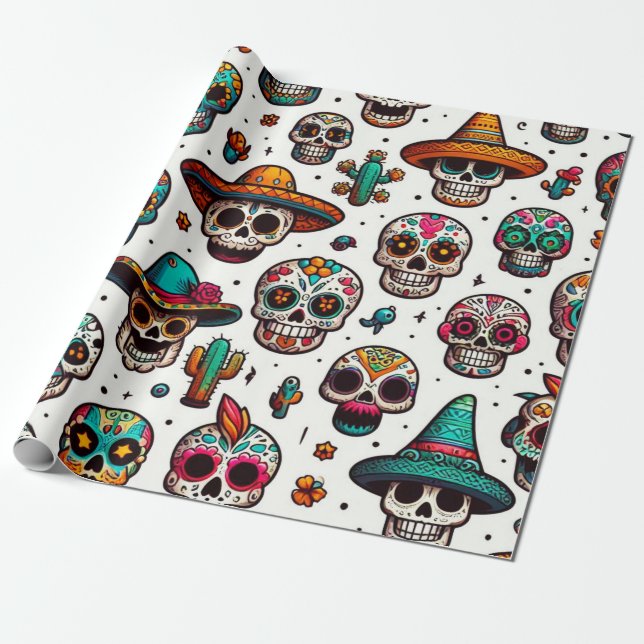 Umschlagpapier zu Halloween Geschenkpapier (Ungerollt)