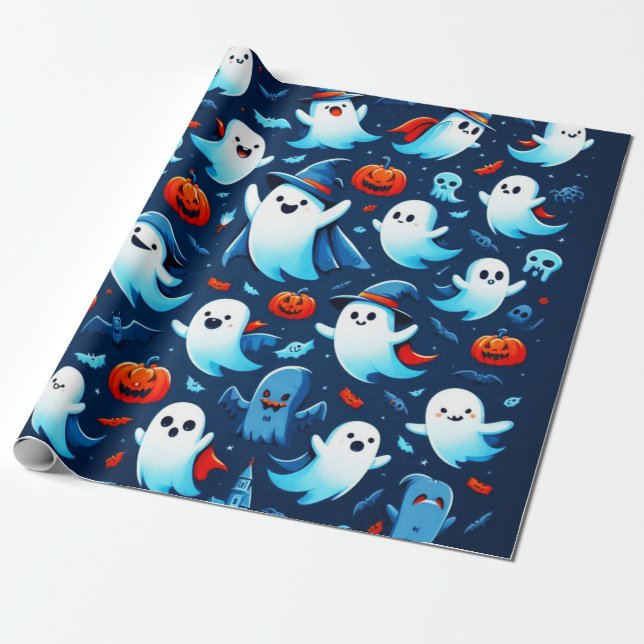 Umschlagpapier zu Halloween Geschenkpapier (Ungerollt)