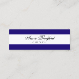 Umschließung der Blue Formal Abschluss Name Card Telefonnummerkarte
