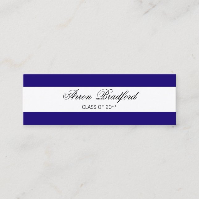 Umschließung der Blue Formal Abschluss Name Card Telefonnummerkarte (Vorderseite)