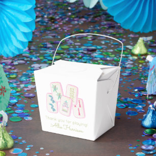 Umschließung von Aquarellfarben Pink und Green Mah Geschenkschachtel
