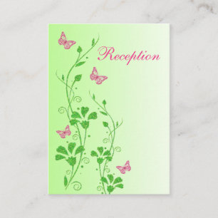Umschließungskarte für rosa und grüne Blumenlatten Begleitkarte
