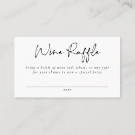 Umschließungskarte für Wein Visitenkarte