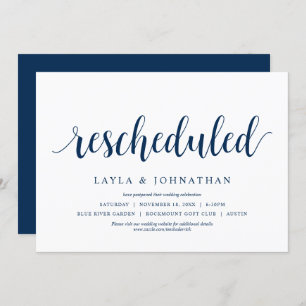 Umschulung, Hochzeit Ändern des Datums Einladung