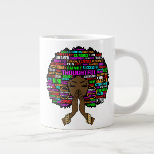 Umsichtig schwarze Christliche Melanin Jumbo-Tasse