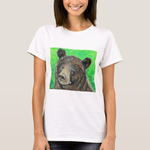Umsichtige Braunbärenmalerei T-Shirt