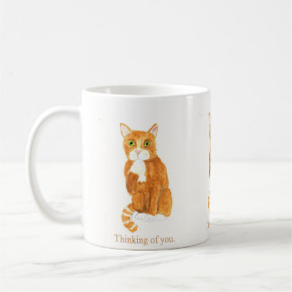 Umsichtige Ginger Cat Tasse
