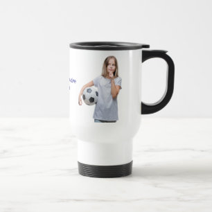Umsichtiger Girl & Soccer Ball Reisebecher