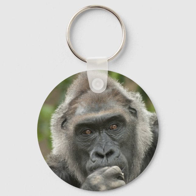 Umsichtiger Gorilla Schlüsselanhänger (Vorderseite)