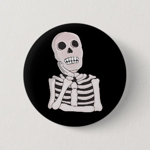 Umsichtiger Schädel Button