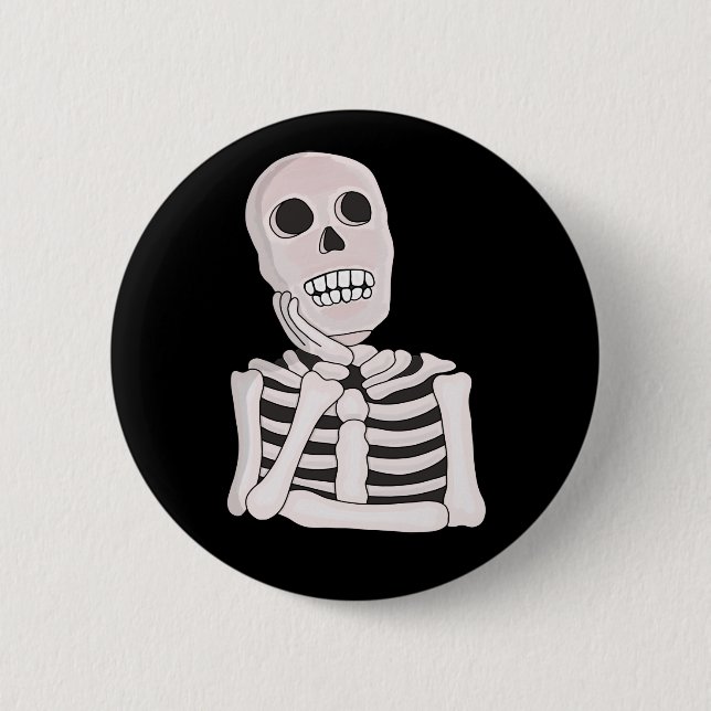 Umsichtiger Schädel Button (Vorderseite)