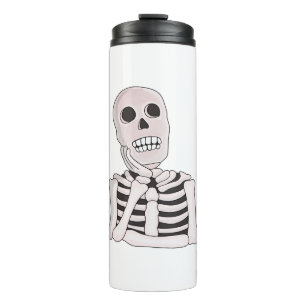Umsichtiger Schädel Thermosbecher