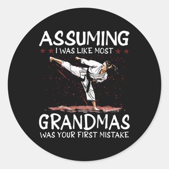 Umso war ich wie die meisten Grandmas ersten Fehle Runder Aufkleber (Vorderseite)