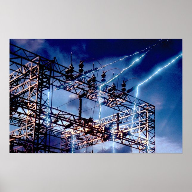 Umspannstation für elektrische Power Poster (Vorne)