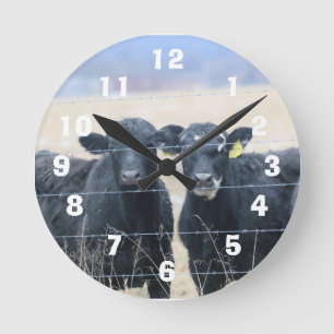 Umstehende Runde Wanduhr